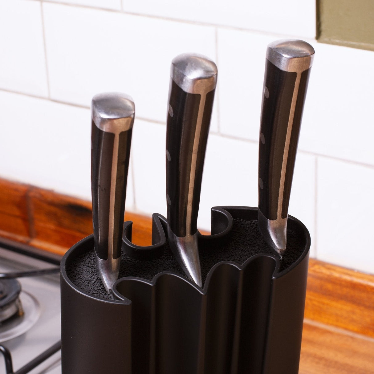 Thumbsup! Bloque De Cuchillos Batman Para 5 Cuchillos Negro