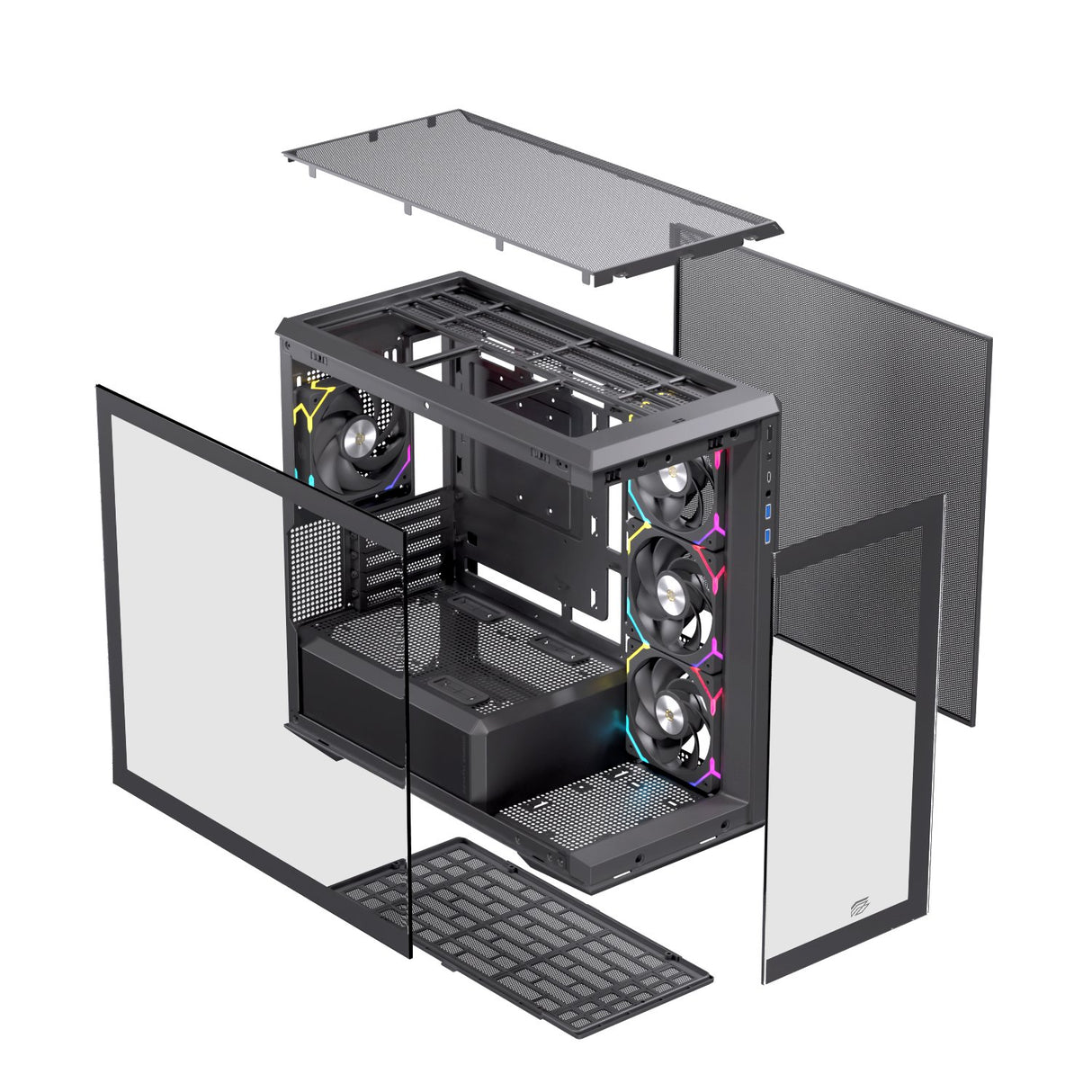 EAN 6977277368963 - Einarex EXCS-ZM-800R-B carcasa de ordenador Midi Tower Negro imagen 9