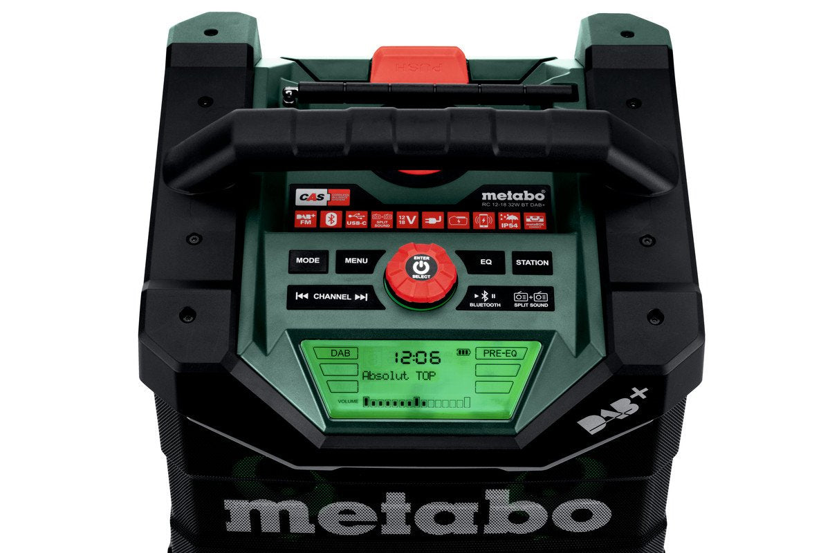 Metabo Rc 12-18 32w Bt Dab+ Akku-Baustellenradio