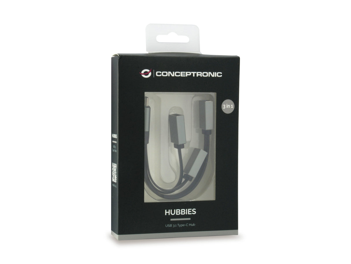 EAN 4015867205082 - Conceptronic HUBBIES01G hub de interfaz USB 3.2 Gen 2 (3.1 Gen 2) Type-C 5000 Mbit/s Gris imagen 3