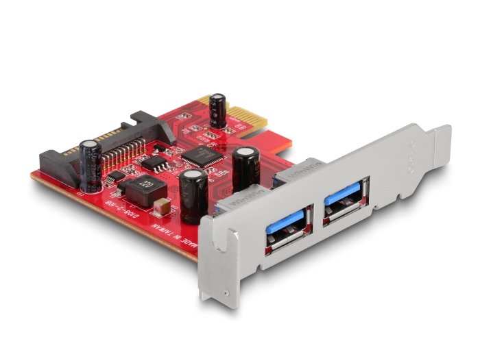 Delock 90155 Tarjetas Pci Express X1 A 2 X Externo Usb 5 Gbps Tipo-A Hembra - Factor De Forma De Perfil Bajo