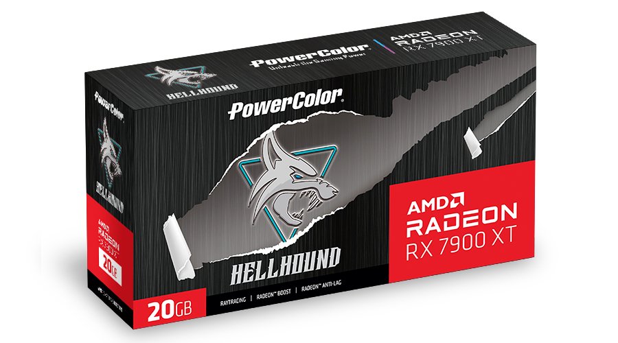 Tarjeta Grafica Powercolor Amd Radeon Rx 7900 Xt Hell Hound Oc 20gb Gddr6