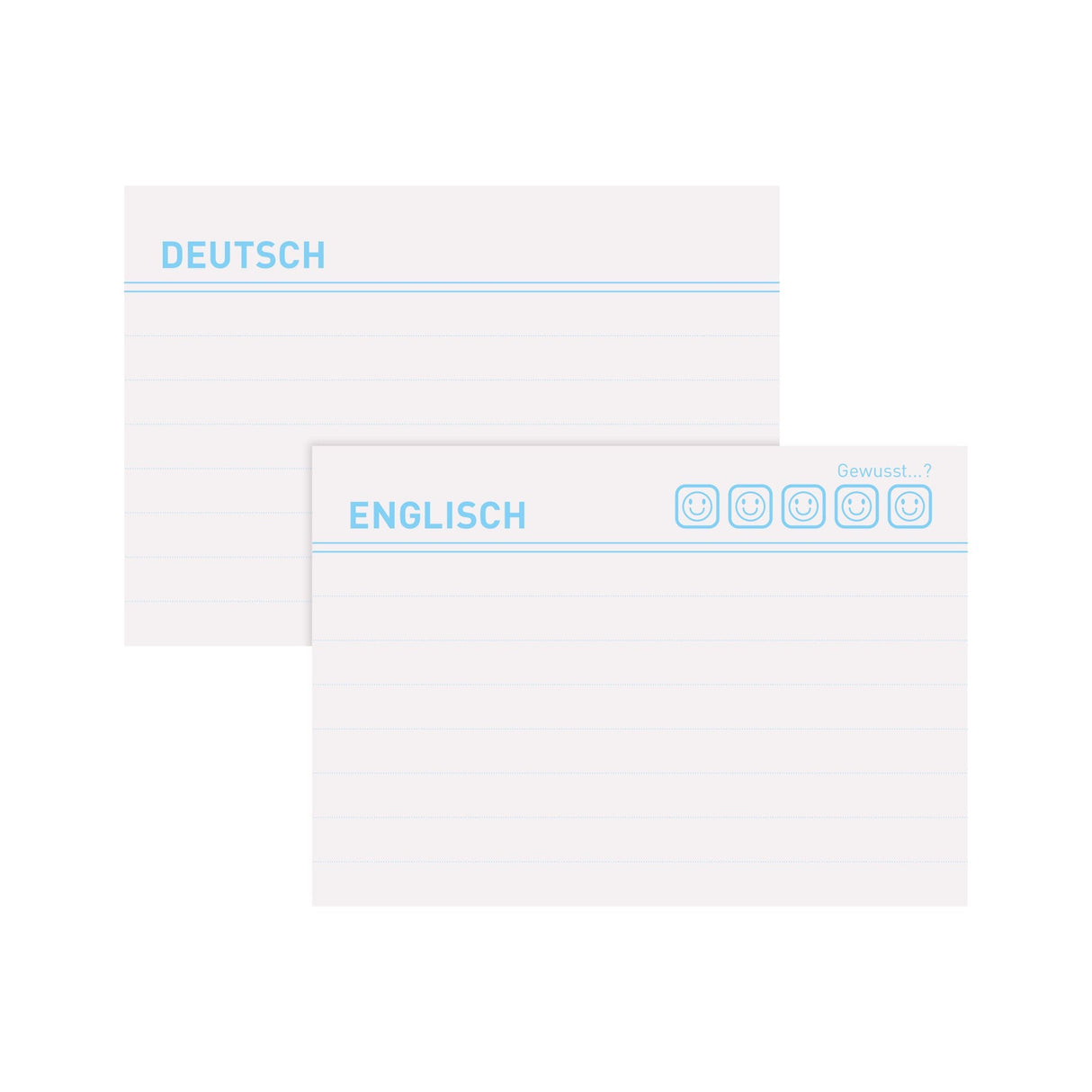 Herlitz Karteikarte A8 Vocablen Liniert Blanco Bl.Engel 100er