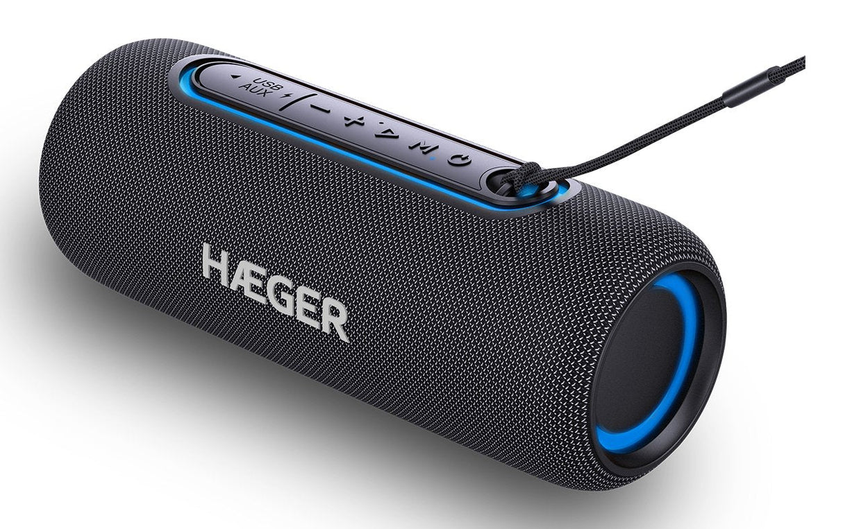 Altavoz Portátil Haeger Sp-10w.003a Fiesta Estéreo Negro