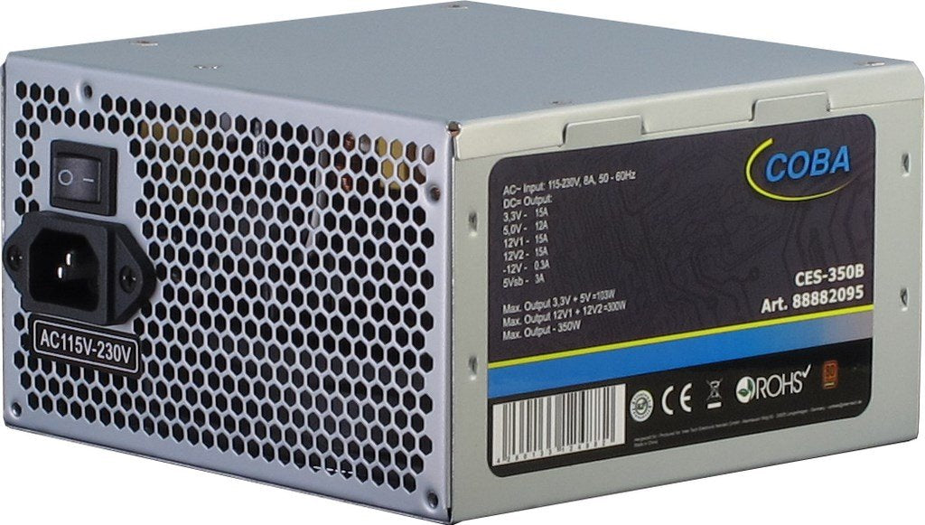 EAN 4260133124882 - Inter-Tech Coba CES-350B unidad de fuente de alimentación 350 W 20+4 pin ATX ATX Plata imagen 1
