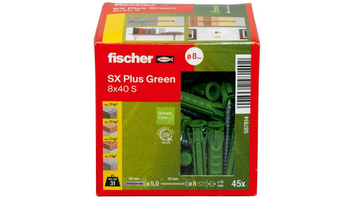 Fischer Dübel Sx Plus Green 8x40 S