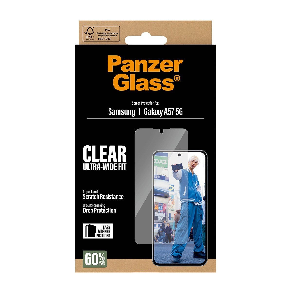 Panzerglass Displayschutz Samsung Galaxy A57 Ultra-Wide Fit M. Easyaligner