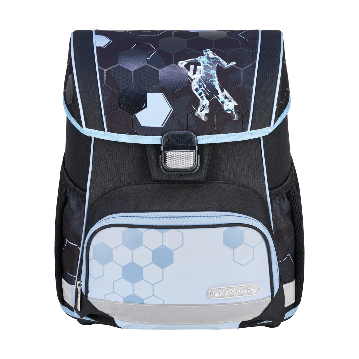 EAN 4008110399737 - Herlitz Loop Plus Cyber Soccer juego de mochila escolar Niño Poliéster Azul, Azul oscuro imagen 2