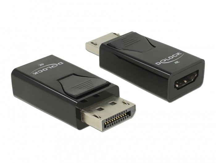 Delock Adaptador Displayport 1.2 Macho A Hdmi Hembra 4k Passiv Negro