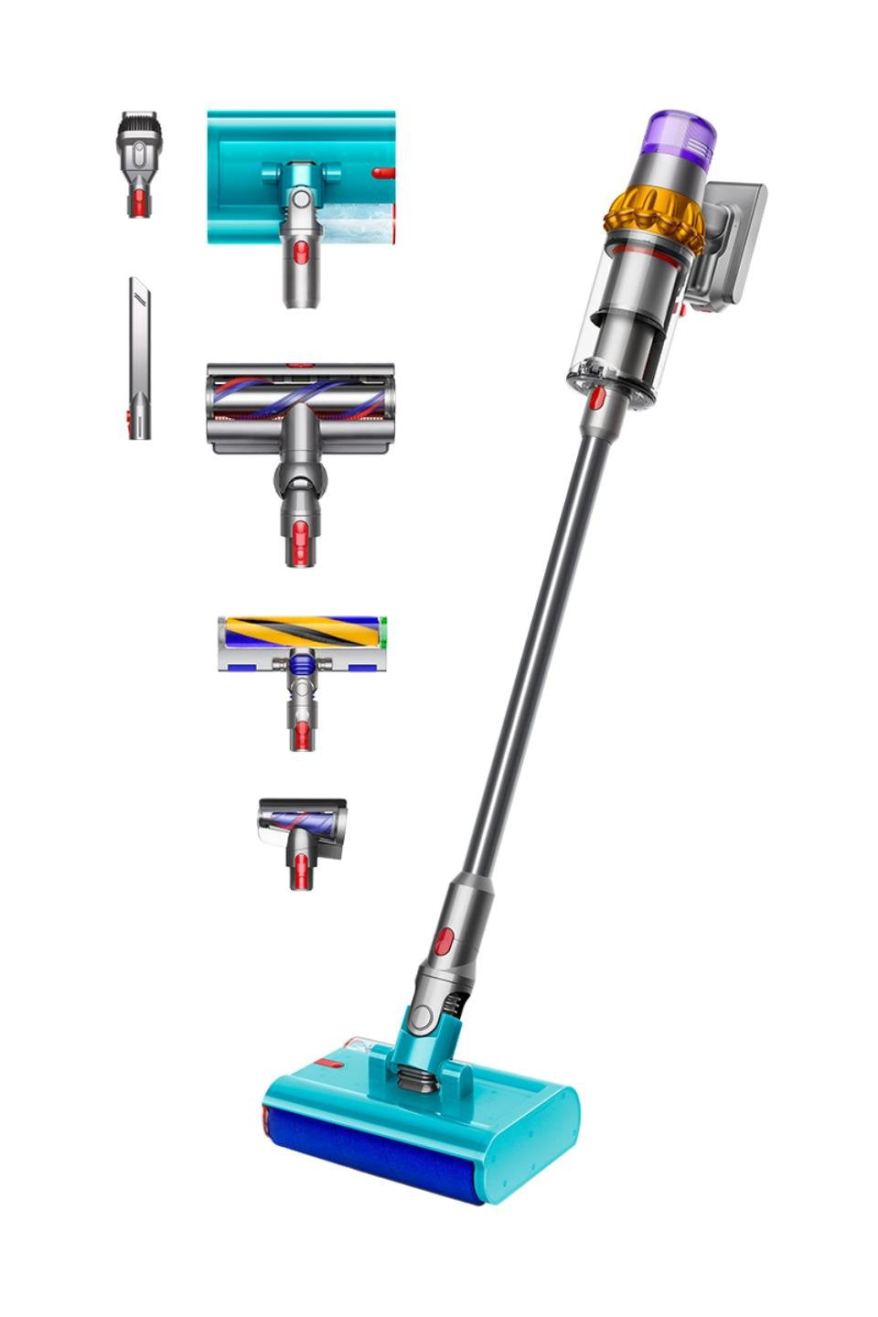 EAN 5025155085073 - Dyson V15s Detect Submarine Aspiradora escoba 2 en 1 Batería Seca y húmeda Sin bolsa Níquel, Amarillo imagen 1