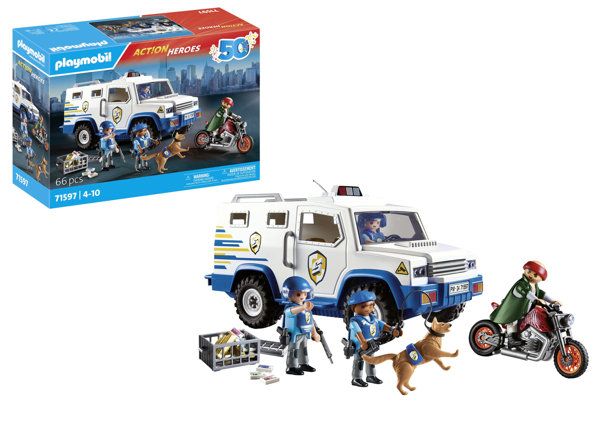 Playmobil 71597 Action Heroes Geldtransporter 71597