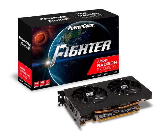 Tarjeta Grafica Powercolor Radeon Rx6500 Fighter 4gb Gddr6 Hdmi Dp Axrx 6500xt 4gbd6-Dh/Oc