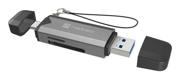 Lector De Tarjetas Natec Scarab 3 Usb 3.1 Gen 1 Usb-A + Usb-C Sd/Micro Sd