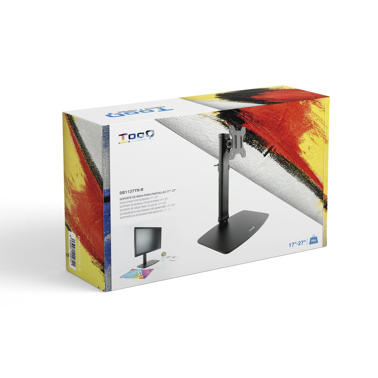 EAN 8433281009721 - TooQ DB1127TN-B soporte para monitor 68,6 cm (27") Escritorio Negro imagen 10