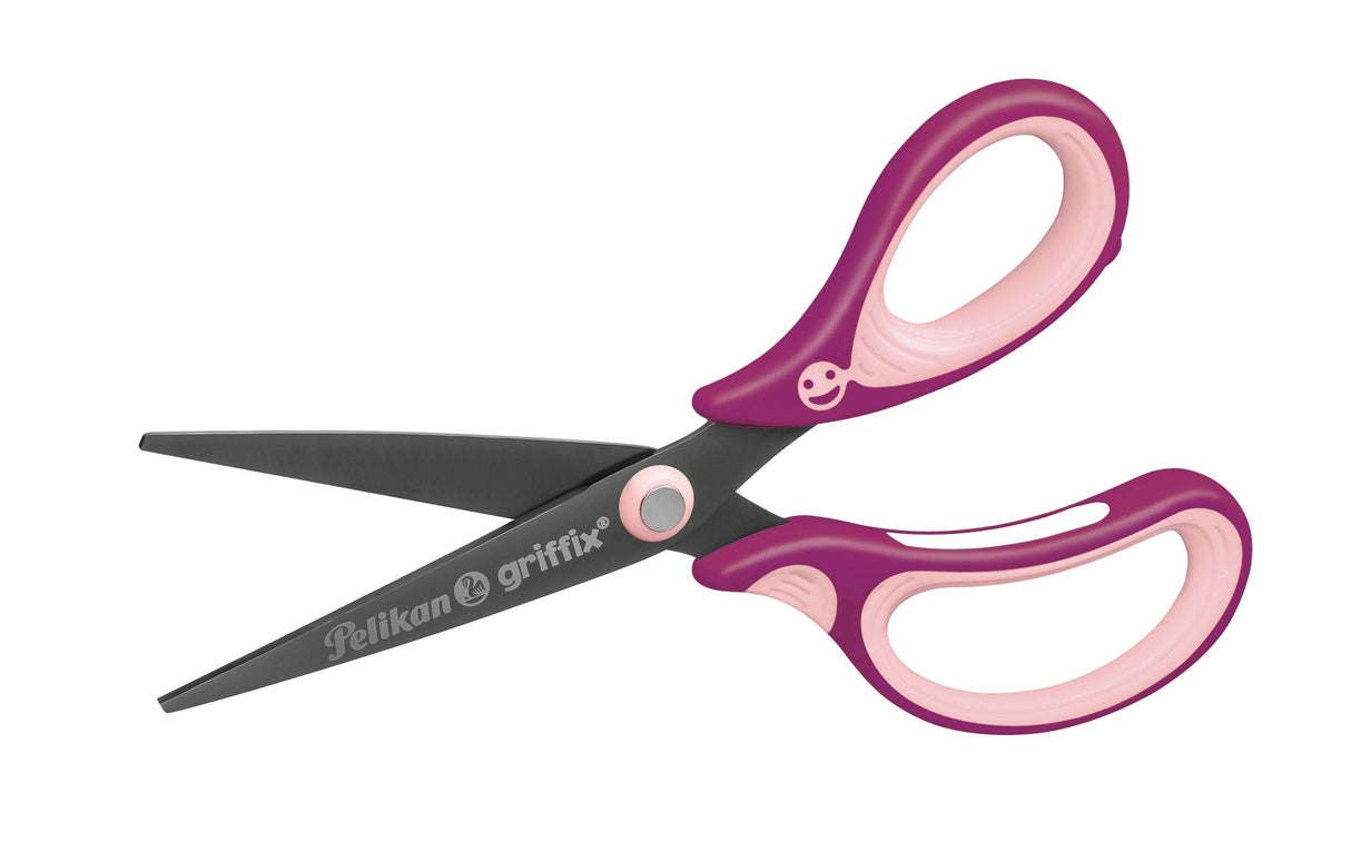 Tijera Pelikan Griffix Universal Corte Recto Rosa