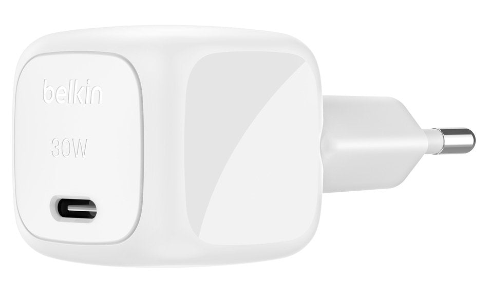 Cargador De Red Belkin Usb-C 30 W Pd Y Pps Techn. Blanco Wca008kqwh