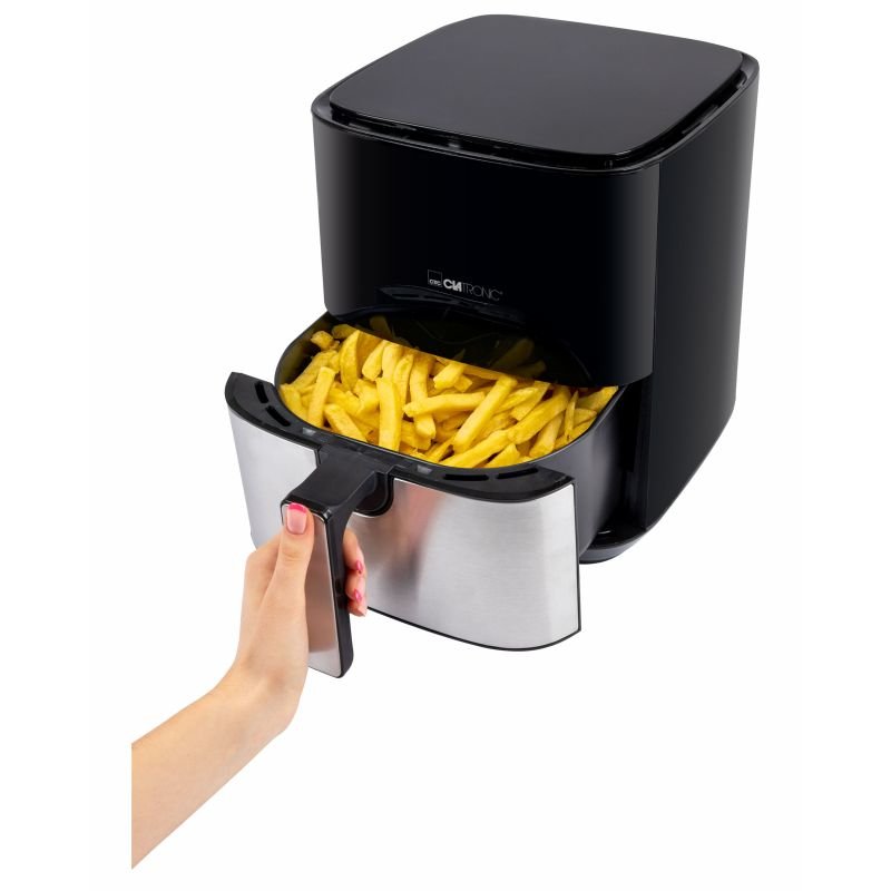 EAN 4006160045895 - Clatronic FR 3782 H Sencillo 5 L Independiente 1450 W Freidora de aire caliente Negro, Acero inoxidable imagen 2
