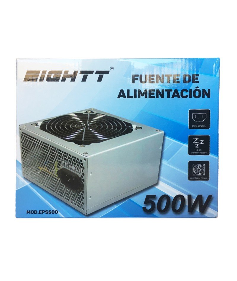 EAN 8425402171110 - Eightt EPS500 unidad de fuente de alimentación 500 W 20+4 pin ATX Gris imagen 2