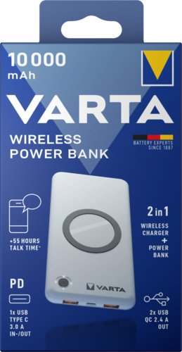 EAN 4008496021666 - Varta 57913 Polímero de litio 10000 mAh Cargador inalámbrico Blanco imagen 2