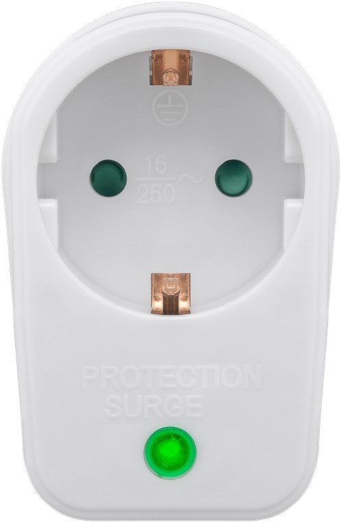 Goobay 3500w Surge Protector Interruptor De Protección De Red Y Sobretensión, Color Blanco