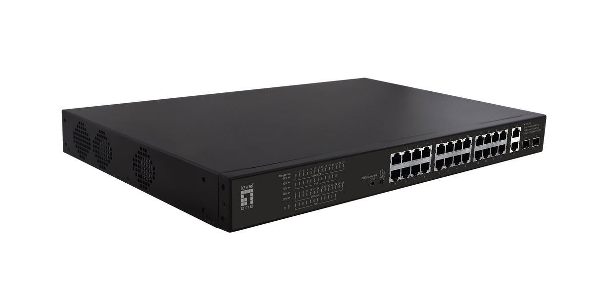 EAN 4015867223925 - LevelOne FGP-2831 switch No administrado Fast Ethernet (10/100) Energía sobre Ethernet (PoE) 1U Negro imagen 1