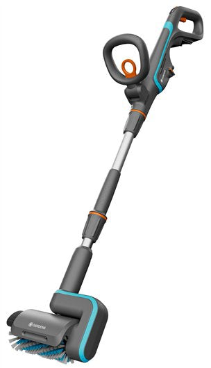 Multilimpiador Inalámbrico Gardena Aquabrush Patio 18v P4a Solo, Limpiador De Suelos Duros Gris/Turquesa, Sin Batería Ni Cargador, Power For All Alliance 14841-55