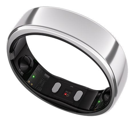 Anillo Inteligente Ringconn Gen2 Para Mujeres Y Hombres - Dispositivo Portátil Para El Seguimiento Del Sueño Y La Actividad Física - Frecuencia Cardíaca - Color Plata Futuro, Talla 14