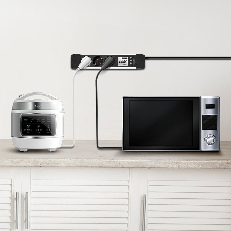 Regleta De 3 Tomas, Pantalla Lcd, Consumo De Energía/Emisiones De Co2 En Tiempo Real Logilink