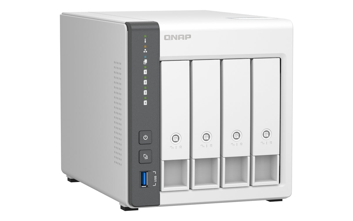 EAN 4711103080993 - QNAP TS-433 NAS Torre ARM Cortex-A55 4 GB 0 TB QNAP QTS Blanco imagen 3