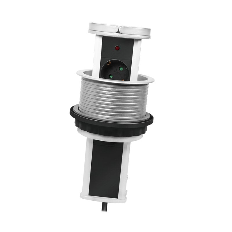 Regleta De Mesa Retractil 3 Tomas 1.8m Logilink Pl Schukox3/Ã 10cm Lps235a