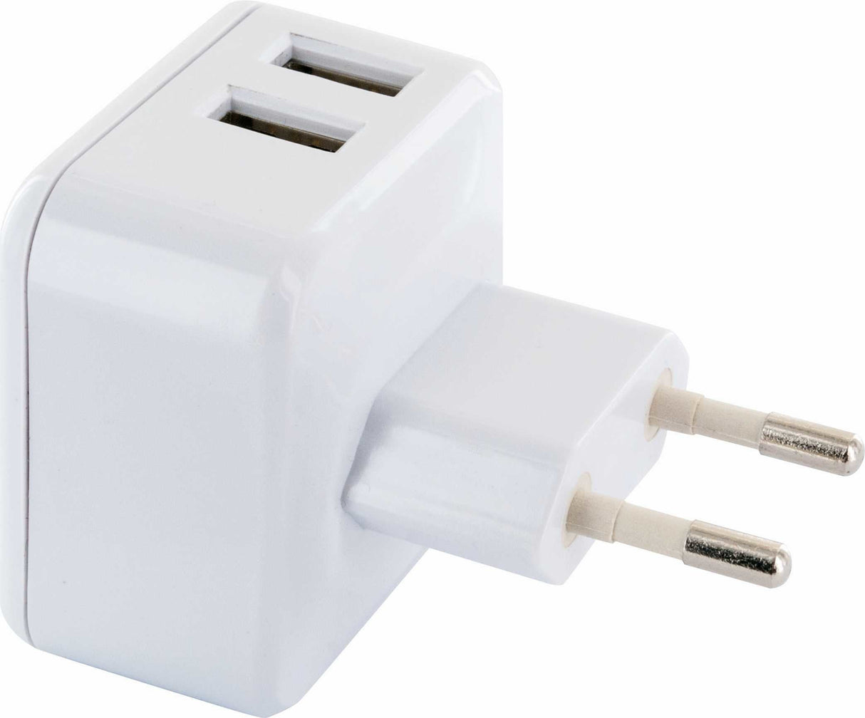 Schwaiger Adaptador De Carga 230v, 2xusb 2.0 A Enchufe 1 X Eurost.Typc