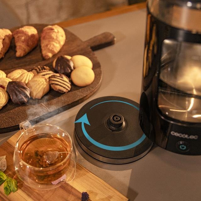 Cecotec Thermosense 330 Glassy (Negro, 2.200 Watt, 1,7 Liter) 1439