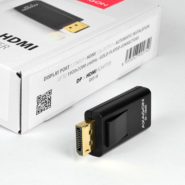 EAN 8595247902740 - Axagon RVD-HI adaptador de cable de vídeo DisplayPort HDMI Negro imagen 3