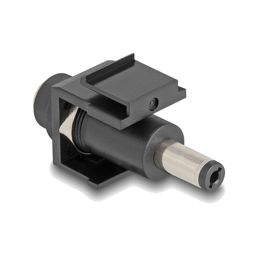 Delock 84166 Módulo Keystone Dc 5,5 X 2,5 Mm Hembra A Cc 5,5 X 2,5 Mm Macho Negro