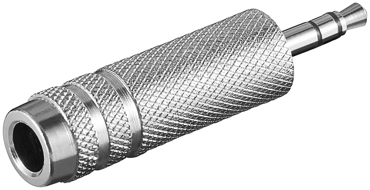 Goobay 12421 Cambiador De Género Para Cable 3.5 Mm 6.35 Mm Plata