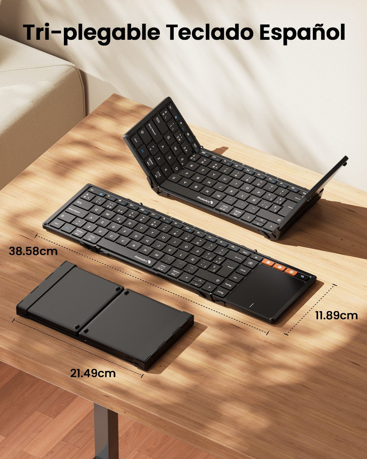 Tec. Protoarc Bluetooth Mini+Touchpad Plegable