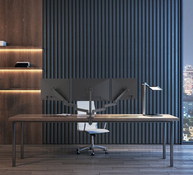 Flex Trio Full Motion Triple Screen Desk Mount
