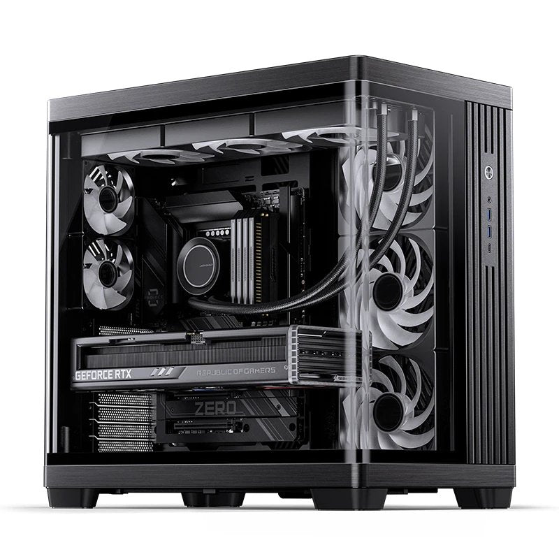 Jonsbo Tk-4 Gehäuse, Midi-Tower, Atx, Tempered Glass - Schwarz