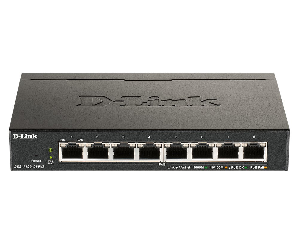 EAN 0790069453311 - D-Link DGS-1100-08PV2/B Gestionado L2/L3 Gigabit Ethernet (10/100/1000) Energía sobre Ethernet (PoE) Negr imagen 1