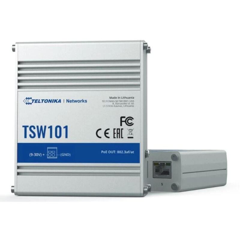 5p Teltonika Tsw101 Industrial Gswitch 4x Poe+ (60w)