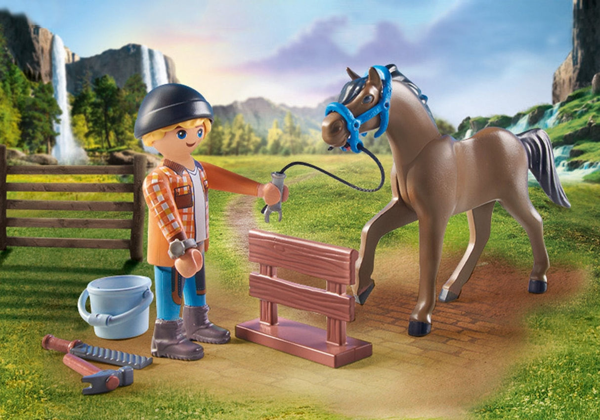 Playmobil 71357 Caballos De La Cascada Herrador Ben & Aquiles
