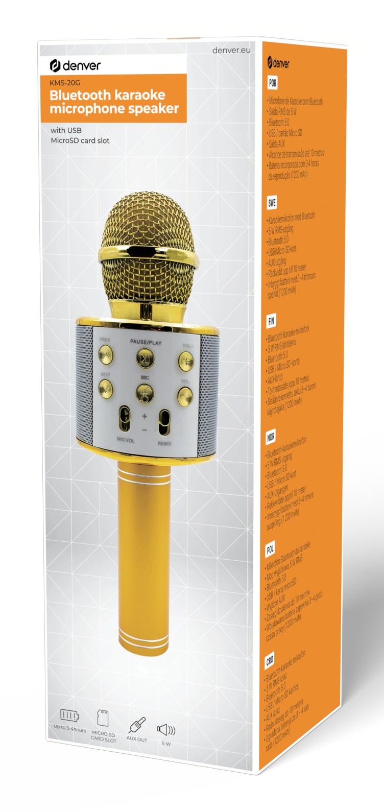 Micro-Altavoz Denver Kms-20go Mk2 Gold