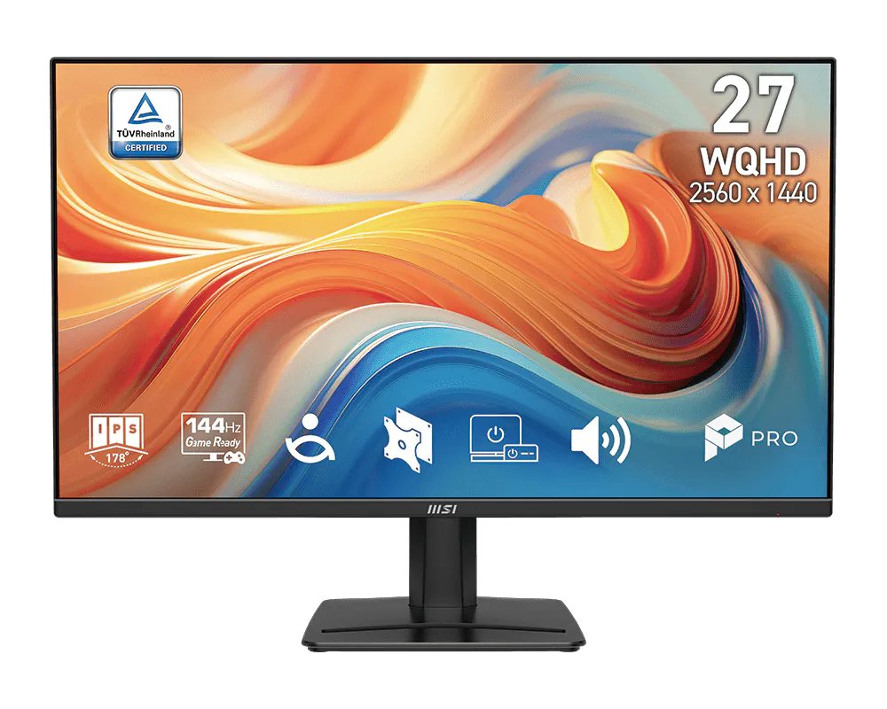 Monitor Pro Mp275q E14 27 Cali/Led/Wqhd/Plaski/144hz/Czarny