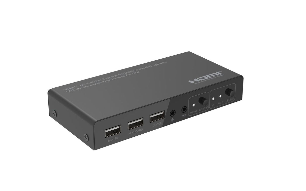 4k@60hz Hdmi Kvm Switch, 2x1, - 4:4:4 - Warranty: 300m
