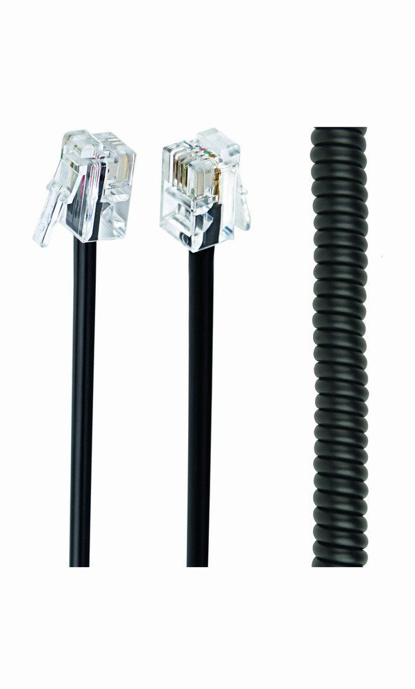 Gembird Cable En Espiral Para Auricular De Teléfono, Rj10 (4p4c), 2m, Negro
