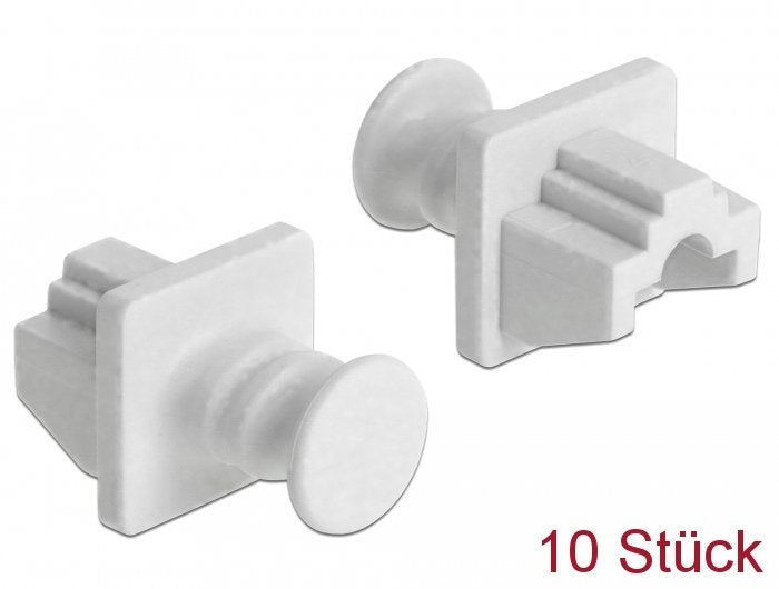 Delock 86507 Tapón Antipolvo Para Puerto 10 Pieza(S) Rj-45, Tapa Protectora Blanco, Rj-45, Blanco, Pc De Sobremesa/Estación De Trabajo, 18 Mm, 21 Mm, 14 Mm