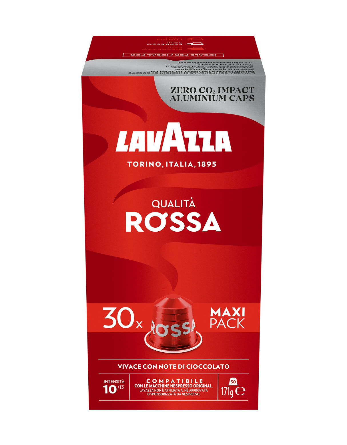 Cápsula Lavazza Qualitá Rossa Para Cafeteras Nespresso Caja De 30