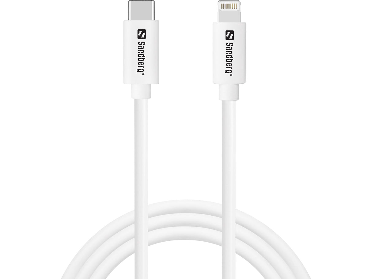 EAN 5705730136580 - Sandberg 136-58 cable de conector Lightning 100 m Blanco imagen 1