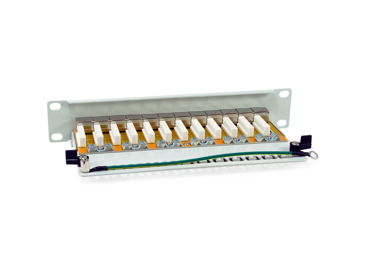 Equip Patchpanel 12x Rj45 Cat6a 10" Ftp 1he Premium Gris Claro