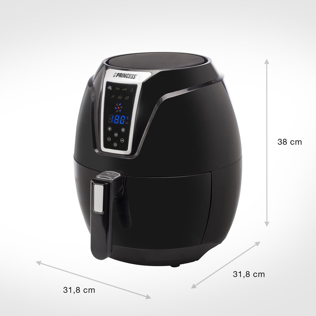 EAN 8713016048257 - Princess 182021 Sencillo 3,2 L Independiente 1400 W Freidora de aire caliente Negro imagen 31